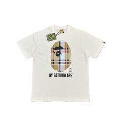 1:1 quality version Checkered Letter Print Tee 2 colors 28746619