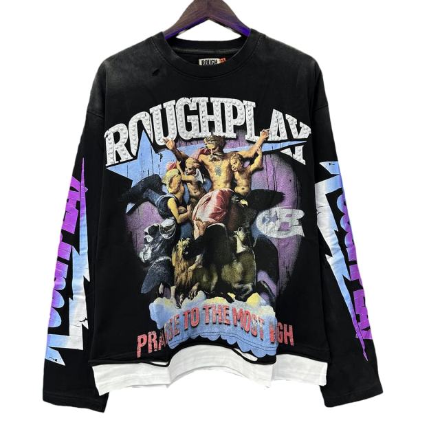 Praise to the Most High Silver Hot Stamping Print Washed Version Long Sleeve T-Shirt 28758385
