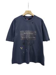 Commemorative Slogan Print Embroidered Washed Version Tee 28756298