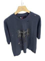 Commemorative Slogan Print Embroidered Washed Version Tee 28756298