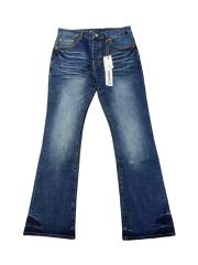 1:1 quality version Deep Blue Slightly Flared Jeans