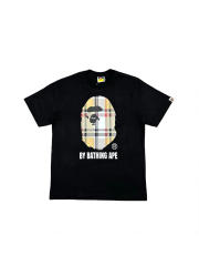 1:1 quality version Checkered Letter Print Tee 2 colors 28746619