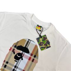 1:1 quality version Checkered Letter Print Tee 2 colors 28746619