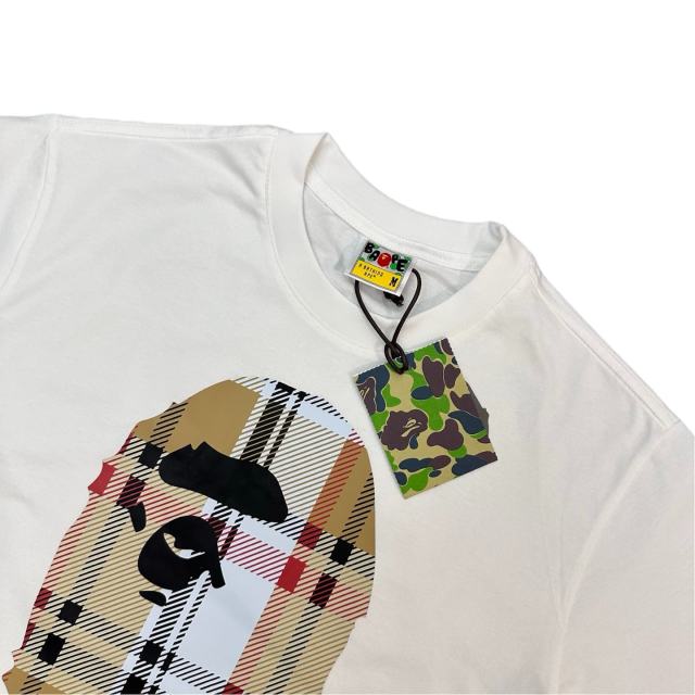 1:1 quality version Checkered Letter Print Tee 2 colors 28746619