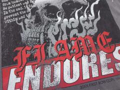 Skull Newspaper Rhinestone Print Washed Version Tee 2 colors 28748592