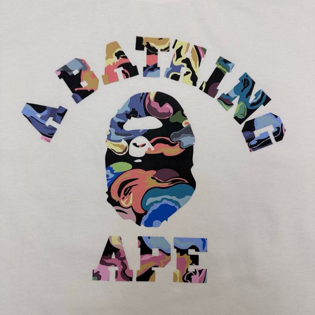 1:1 quality version Art Camouflage Little Ape Head Letter Print Tee 2 colors 28746638