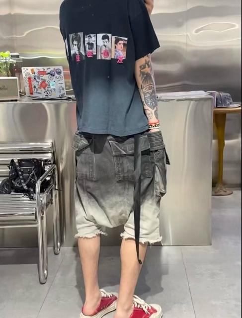 Commemorative Slogan Print Embroidered Washed Version Tee 28756298