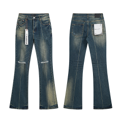 Distressed Washed Slightly Flared Jeans 28680582