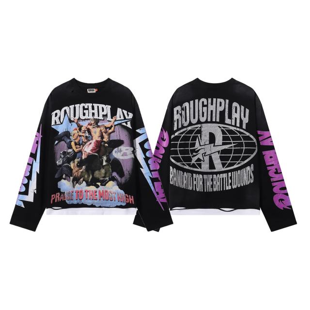 Praise to the Most High Silver Hot Stamping Print Washed Version Long Sleeve T-Shirt 28758385