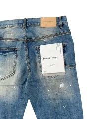 1:1 quality version Paint Graffiti White Speckles Ripped Jeans 28761302