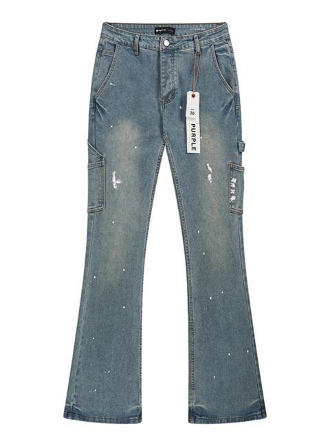 White Splatter-Print Flared Jeans 28678943