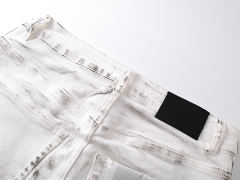 Distressed White Jeans 28684971