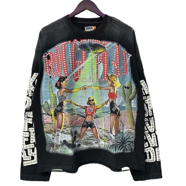 Triangular Summoning Circle Silver Hot Stamping Print Washed Version Long Sleeve T-Shirt 2 colors 28758382