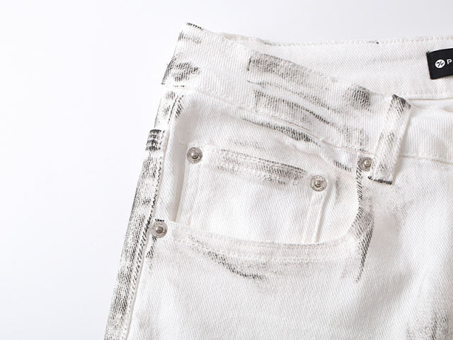 Distressed White Jeans 28684971