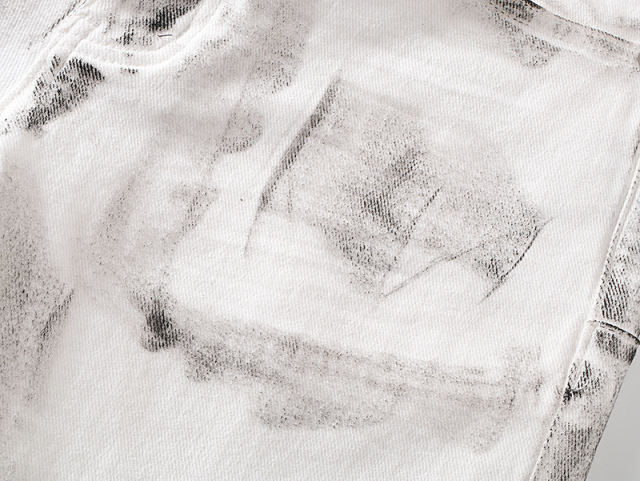 Distressed White Jeans 28684971