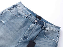 Embroidered Logo Distressed Jeans 28750121
