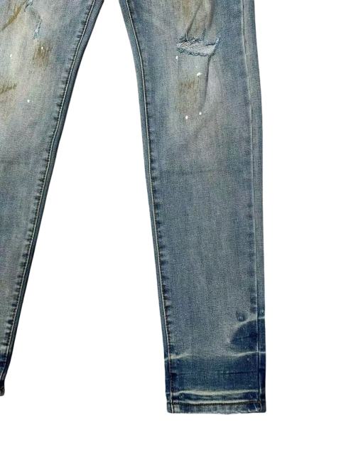1:1 quality version Vintage Yellowed Splash Ink Ripped Jeans 28761305