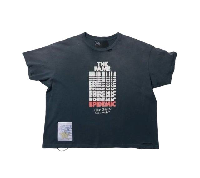 Repeated Logo Letter Print Washed Version Tee 28756309