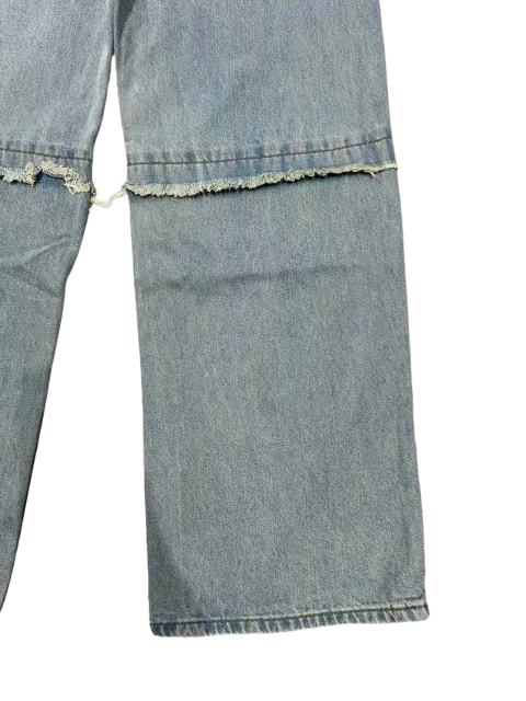 1:1 quality version Knee Patchwork Tassel Embellishment Straight Leg Jeans 28761318