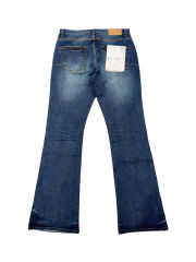 1:1 quality version Deep Blue Slightly Flared Jeans