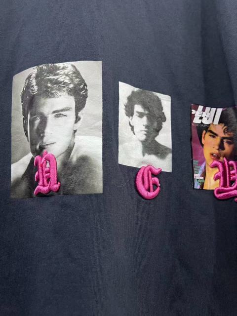 Commemorative Slogan Print Embroidered Washed Version Tee 28756298