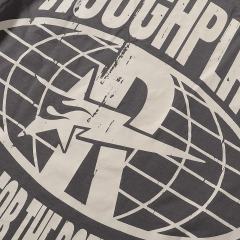 Rock Gesture Guitar Neck Silver Hot Stamping Print Washed Version Long Sleeve T-Shirt 28758377