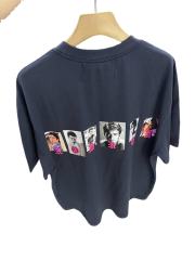 Commemorative Slogan Print Embroidered Washed Version Tee 28756298