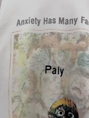 Panic Expression Graffiti Print Washed Version Tee 28751631
