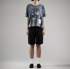 Chest Portrait Print Washed Version Tee 28756304