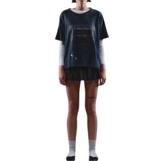 Commemorative Slogan Print Embroidered Washed Version Tee 28756298