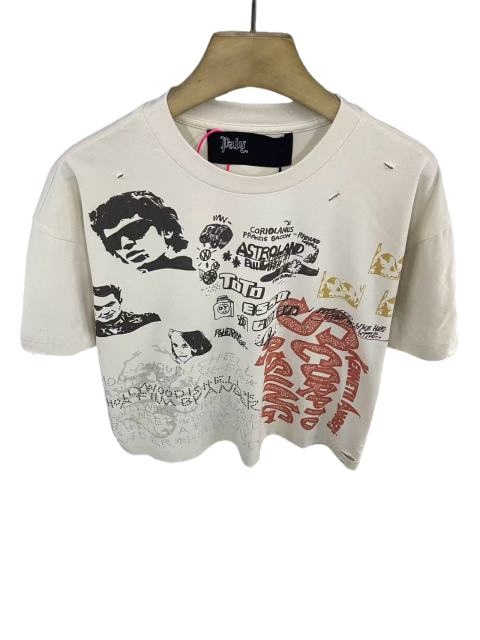 American Vintage Graffiti Rhinestone Print Tee 28756451