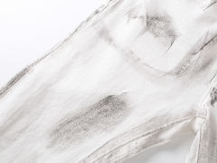 Distressed White Jeans 28684971