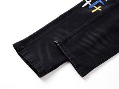 Colorful Cross Embroidered Jeans 28750151