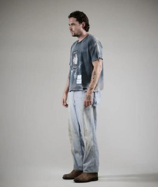 Chest Portrait Print Washed Version Tee 28756304