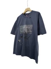 Commemorative Slogan Print Embroidered Washed Version Tee 28756298