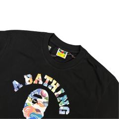 1:1 quality version Art Camouflage Little Ape Head Letter Print Tee 2 colors 28746638