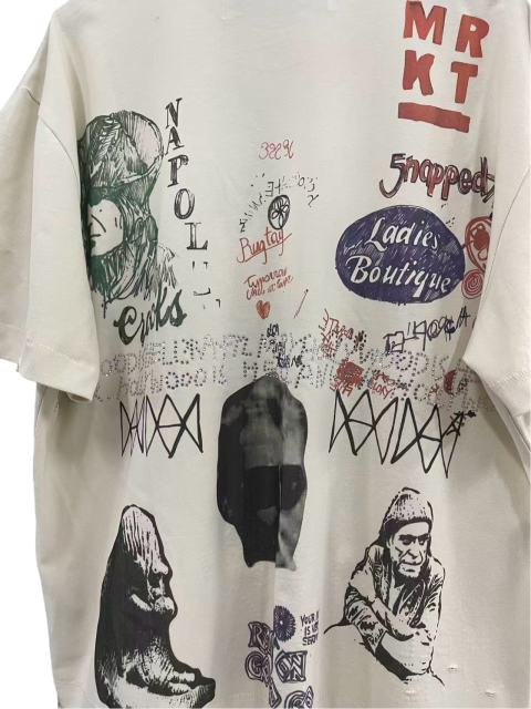 American Vintage Graffiti Rhinestone Print Tee 28756451