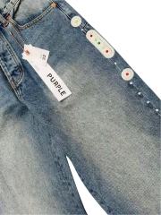 1:1 quality version Side Seam Traffic Light Hot-fix Rhinestone Straight Leg Jeans 28761320