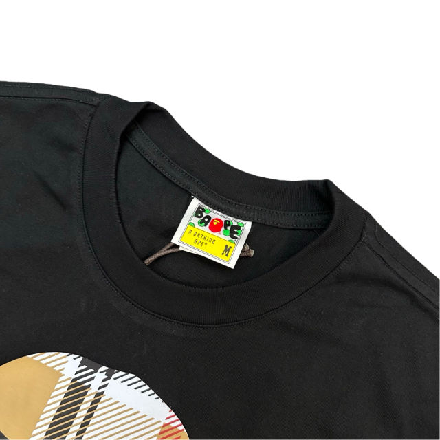 1:1 quality version Checkered Letter Print Tee 2 colors 28746619