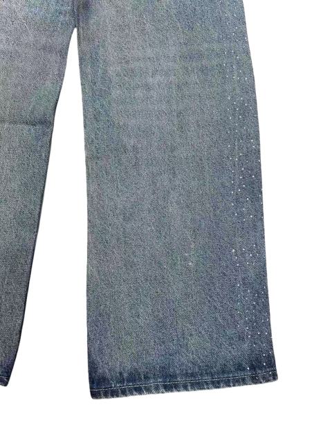 1:1 quality version Front Starry Sky Hot-fix Rhinestone Straight Leg Jeans 28761319