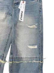 1:1 quality version Knee Patchwork Tassel Embellishment Straight Leg Jeans 28761318