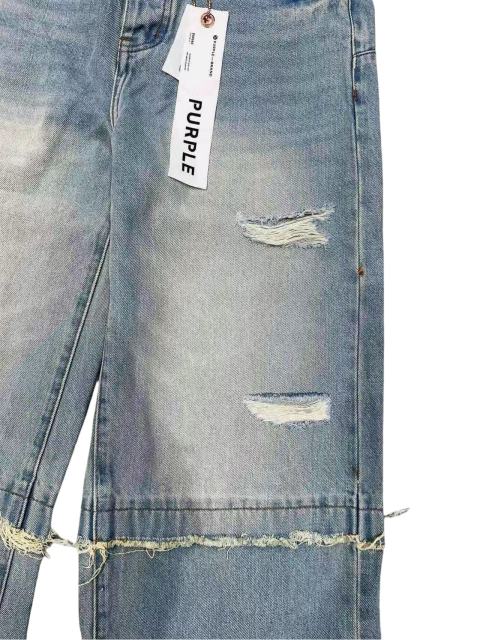 1:1 quality version Knee Patchwork Tassel Embellishment Straight Leg Jeans 28761318