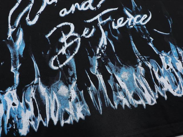 Sinister Flame Rhinestone Print Washed Version Tee 28748595