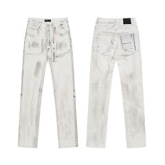 Distressed White Jeans 28684971