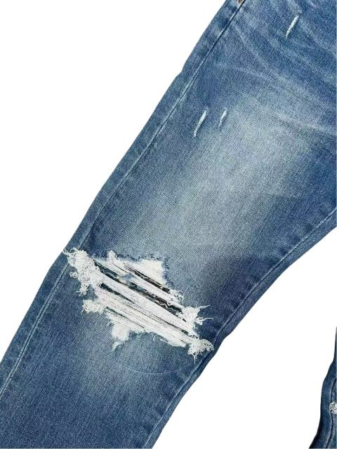 1:1 quality version Knee Rips Stitching Slim Fit Jeans 28648682