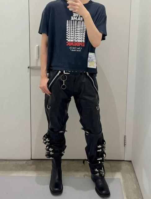 Repeated Logo Letter Print Washed Version Tee 28756309