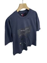 Commemorative Slogan Print Embroidered Washed Version Tee 28756298