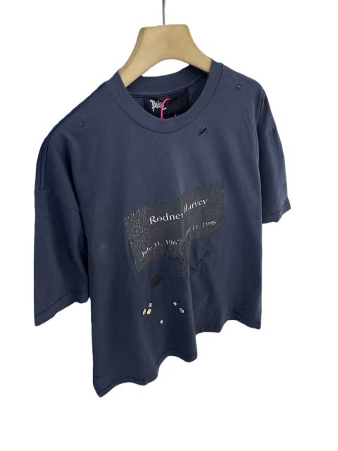 Commemorative Slogan Print Embroidered Washed Version Tee 28756298