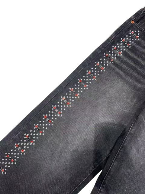 1:1 quality version Both sides Gemstone-Studded Straight-Leg Jeans 2 colors 28758457