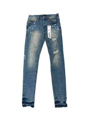1:1 quality version Paint Graffiti White Speckles Ripped Jeans 28761302